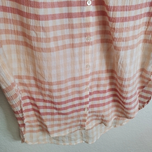 Madewell Central Tunic Shirt in Ombré Gingham Check sz Xs - Picture 4 of 7